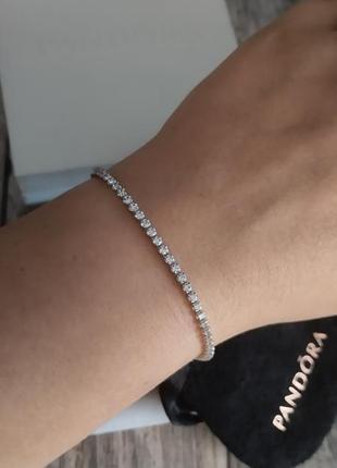 Pandora s925 ale italy теннисный браслет на затяжке