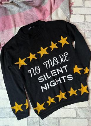 Свитер рождественский теплый осень зима акрил размер m/l boohoo