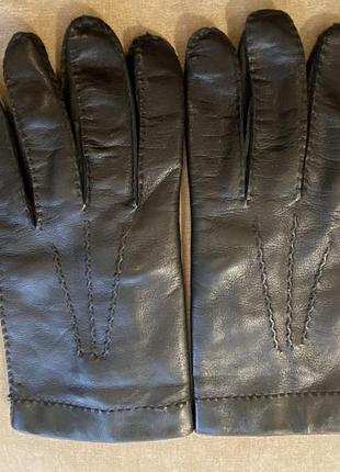 Чоловічи класичні рукавички із натуральної шкіри