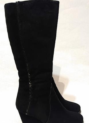 Женские зимние сапоги superstyle 39 40 кожа замша мех зима теплые