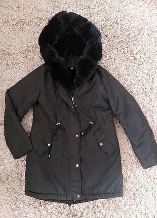 Теплая зимняя женская куртка парка