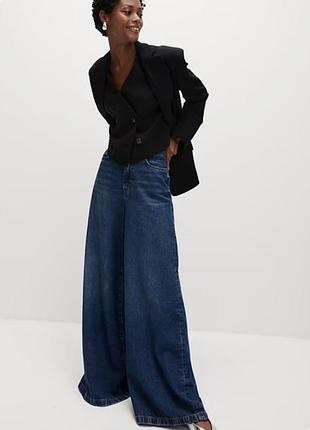 Джинсы палаццо темно синего цвета от m&amp;s
