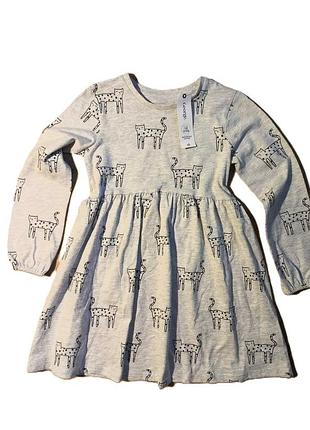 Платье трикотажное в кіцюнях на 5-6роков рост 116