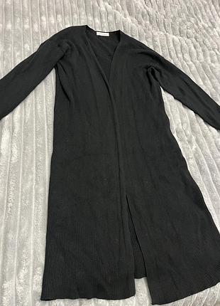 Кардиган в рубчик , подовжений