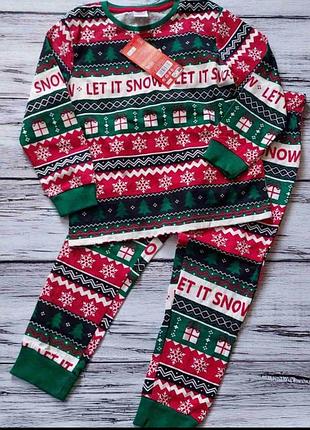 Нюанс! піжама новорічна бавовняна