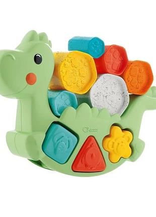 Іграшка-сортер 2 в 1 chicco eco+ "балансуючий динозавр"