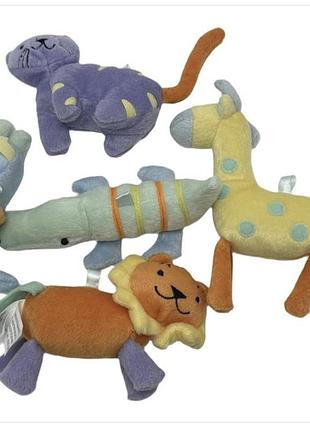 Комплект підвісних м'яких іграшок для коляски/автокрісла/ліжка "яскраві тваринки"