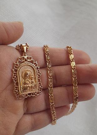Ладанка+цепочка xuping из медицинского золота
