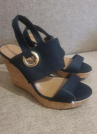 Босоножки женские чёрные на пробковой платформе новые 37 размер