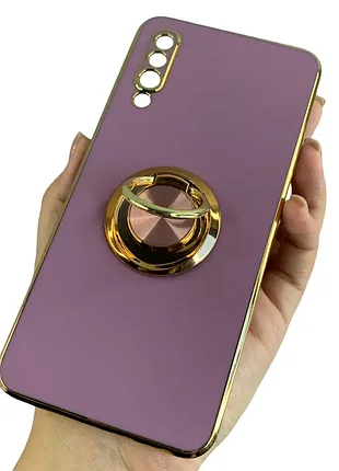 Гальванический чехол с кольцом держателем для huawei p30