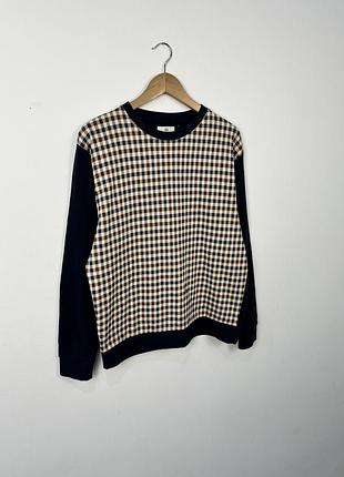 Aquascutum active check print sweatshirt jumper l gingham кофта світшот 6