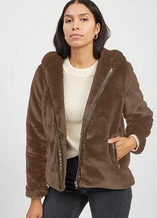 Шубка тедді плюшева м’яка тепла зимова з капюшоном object