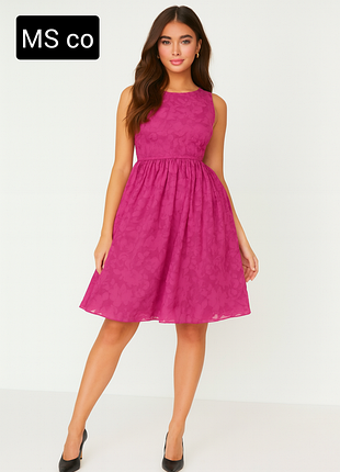 Платье женское мини клеш в цветочный принт розовое от бренда ms collection 16