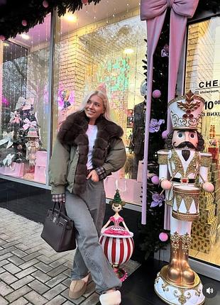 Пуховик з натуральним хутром