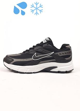 Кросівки чоловічі nike initiator чорні з білим, зимові утеплені, демісезонні, шкіра текстиль водонепронекний, розмір 41-45, нові, 4461