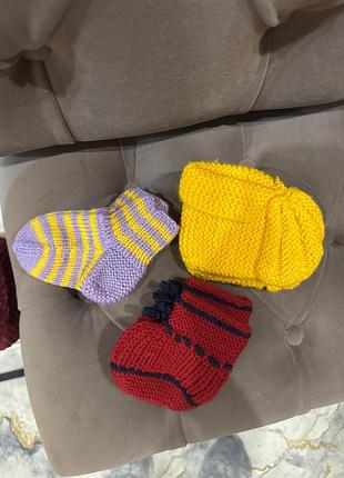 Вʼязані носочки до 1 року