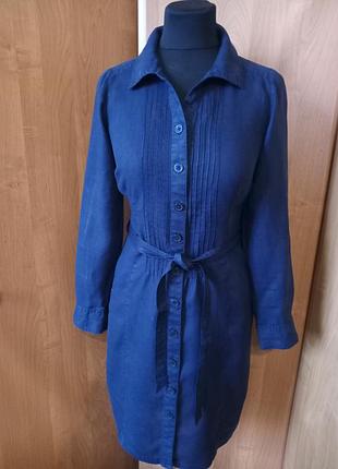 Платье рубашка из льна размер 36