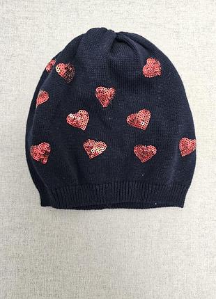 Шапка демисезонная для девочки 4-8роков