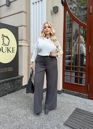 Женские теплые брюки палаццо, женские кашемировые брюки палаццо