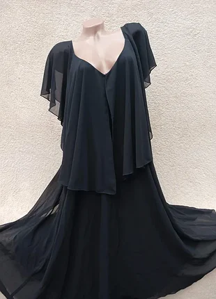 Шифоновое платье,р54-56🖤🖤🖤