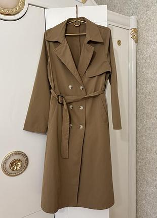 Тренч/ коричнево-бежевий тренч