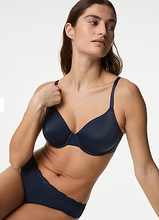 Eur 75f гладкий базовый комфортный бюстгальтер на большую грудь на каждый день No2634