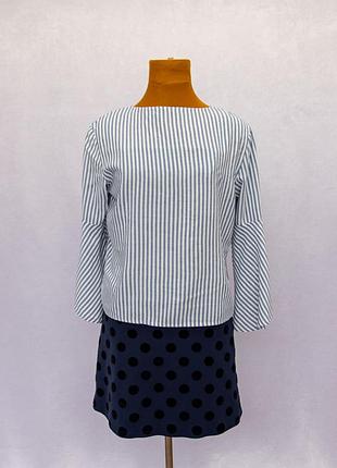 Вискозная блуза прямого кроя с воланами на рукавах ✂️only 📍размер 40 (m, мерки в описании)