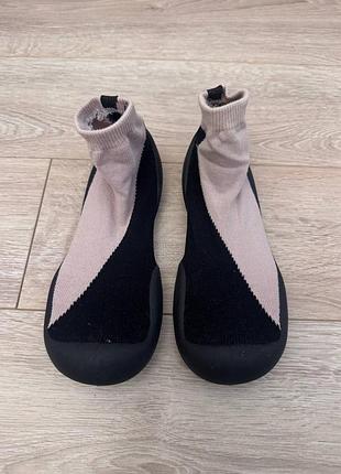 Детские носки с каучуковой подошвой розовые 33 размер 21 см