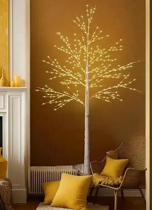 Светодиодное декоративное дерево 1.5м, 320 led, теплый белый свет / led дерево ночник