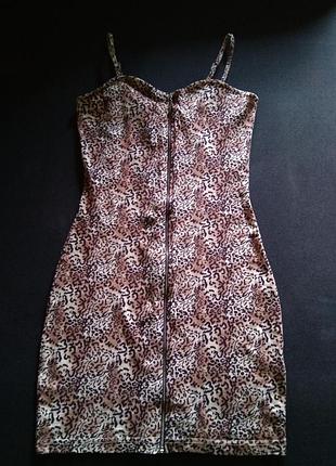 Платье на бретелях с молнией bonprix rainbow collection с леопардовым принтом