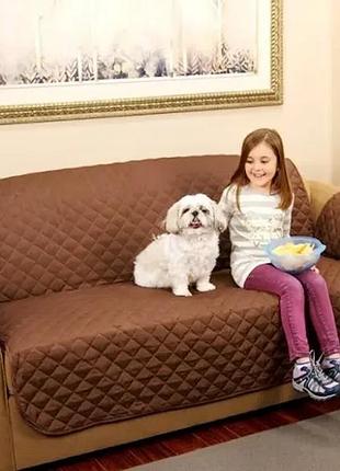 Стеганое покрывало-накидка на диван двухстороннее couch coat