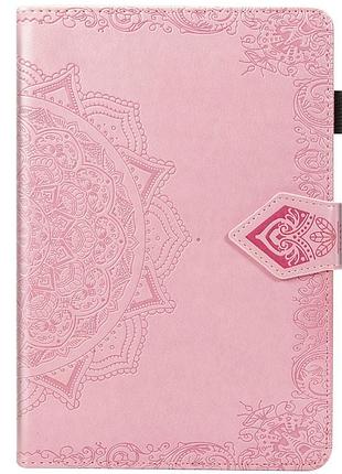 Шкіряний чохол art case з візитницею для samsung galaxy tab s7+ рожевий