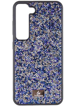 Tpu чехол bling world rock diamond для samsung galaxy s23 синий