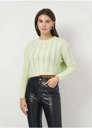 Стильний укорочений светр, zara, вовна, альпака!