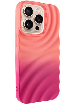 Чехол tpu colorwave для apple iphone 15 pro (6.1") peach / pink