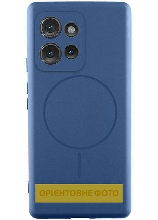 Чехол silicone cover lakshmi full camera (aa) with magfit для motorola edge 50 pro синий / navy blue