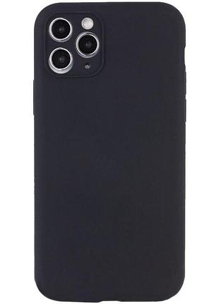Чехол silicone case full camera protective (aa) no logo для apple iphone 12 pro max (6.7") черный / black