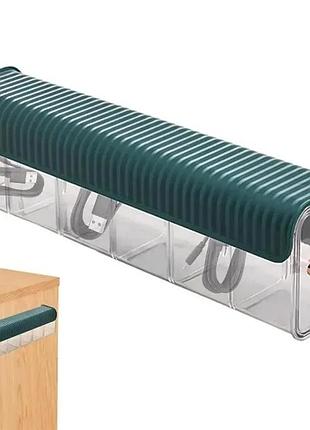 Органайзер 2в1 для хранения белья в ящике или шкафу, пластиковый контейнер для вещей, 1 шт