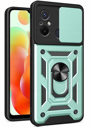 Чехол ummi camshield serge ring для xiaomi redmi 12c зеленый