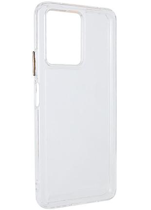 Чехол tpu+pc clear 2.0 mm metal buttons для xiaomi redmi 12 прозрачный