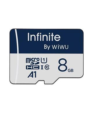 Карта памяти wiwu wi-fc004 infinite series (u1, c10) microsdxc class 10 - 8gb (без адаптера) blue
