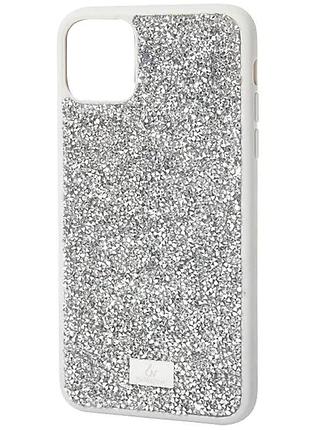 Tpu чехол bling world rock diamond для apple iphone 15 (6.1") серебряный