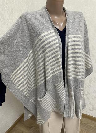Шикарне вовняне пончо, накидка, кардиган