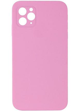 Чехол silicone case square full camera protective (aa) nologo для apple iphone 11 pro max (6.5") розовый / light pink