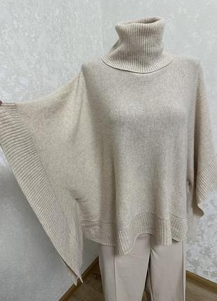 Шикарний брендовий  кашеміровий гольф пончо polo ralph lauren