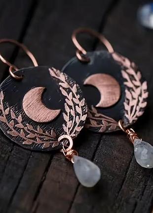 Серьги с этно-современным миксом