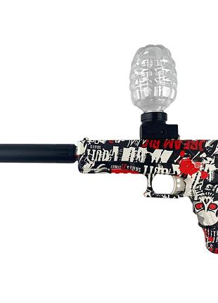 Пистолет на гидрогелевых шариках (орбизах) glokk black / red