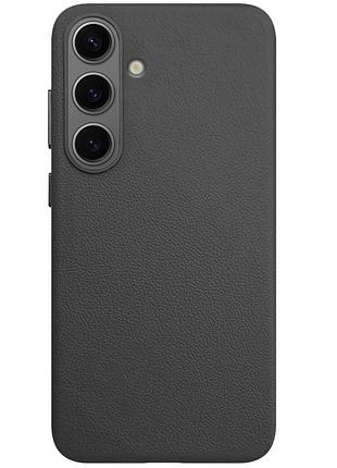 Кожаный чехол leather case (aaa) для samsung galaxy s25+ black