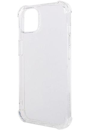 Tpu чехол getman ease logo усиленные углы для apple iphone 14 plus (6.7") бесцветный (прозрачный) 3