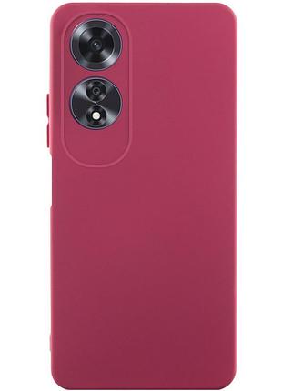 Чехол tpu getman liquid silk full camera для oppo a60 4g бордовый / marsala